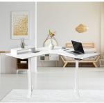 L Shape Home Office Desk Corner Standing Desk Metal Iron Waterproof Eco-friendly