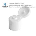 White Security PP Plastic Smooth Flip Top Cap Flip Top Caps For Cosmetic Bottle