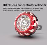 Red 6500K External Spotlight Universal Moto Headlight Projector Lens