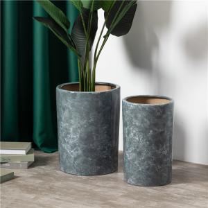 Wholesale sale modern balcony decorative plant pot creative ceramic cylinder flower pots for indoor from china suppliers