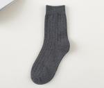 Plain Color Thermal Trendy Mens Socks Cotton Comfortable Knitting For Business