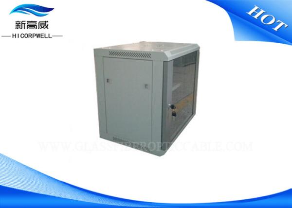 Vertical Server Cabinet Fiber Optic Termination Box , 6U 9U 12U Fiber Optic