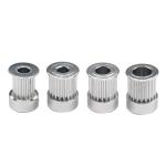 Silver Aluminum Alloy 16 20 Tooth 2GT Timing Belt Pulley Width 10mm