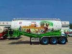 3 Axle Fly Ash Flour Powder Bulk Cement Tank Semi Trailer Jost Kingpin Big