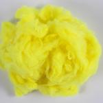 Yellow 100% Recycled PET Polyester Staple Yarn Fiber