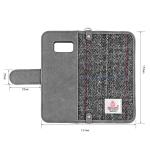 MONOJOY Galaxy S8 Phone Case Flip Case Harris Tweed 5.8 Inch Leather Wallet Case