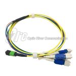 8 Cores MPO To LC Uniboot Optic Patch Cord G657A1