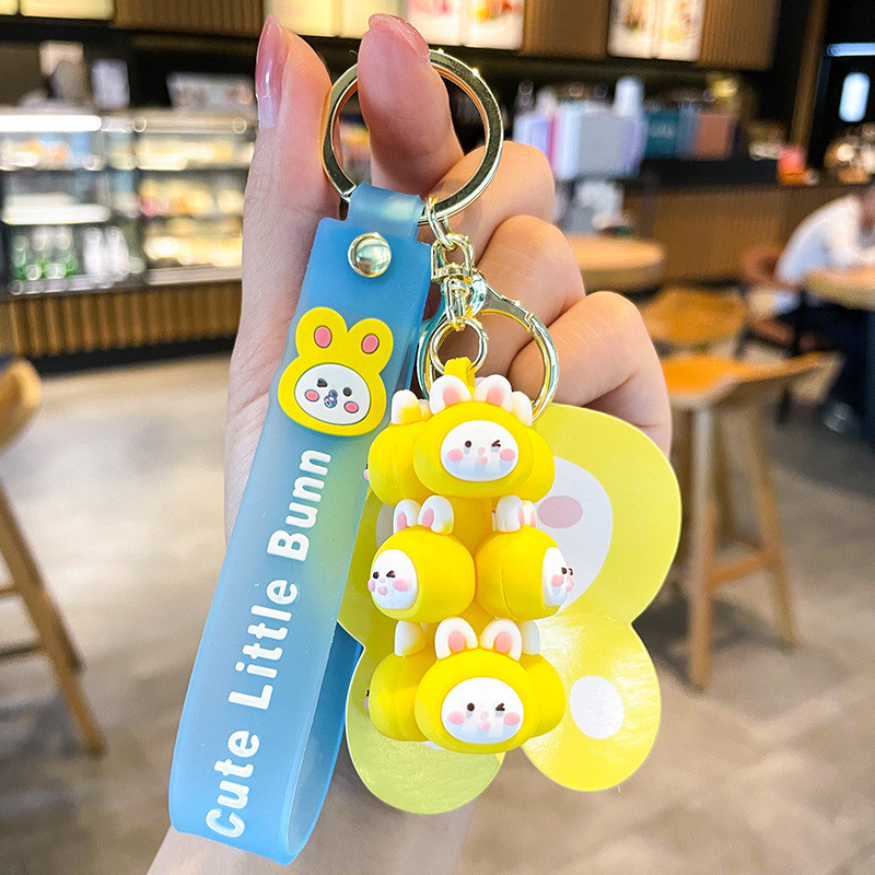 Animal Keychain Handbag Charms Kawaii Anime Keyring for Kids Boy Girl