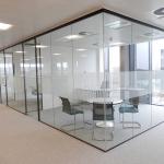 Modern Design Safety Frameless Glass Office Walls Soundproof Laminated Glass