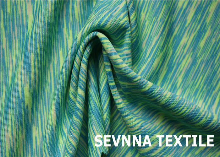 Screen Printing Striped Double Knit Fabric Water Repellent 100% Polyester 150cm Width