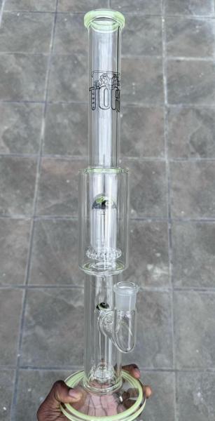 34mm Male Female Freezable Glycerin Coil Glass Ash Catcher for Smoking Water