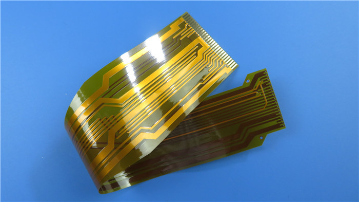 Adhesiveless Flexible Printed Circuit FPC Built on Transparent Thin Glueless Polyimide With Gold Plated for Tracking