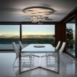 D60 D80 D100 D120cm Modern Pendant Light Living Room Bedroom Acrylic Chandelier