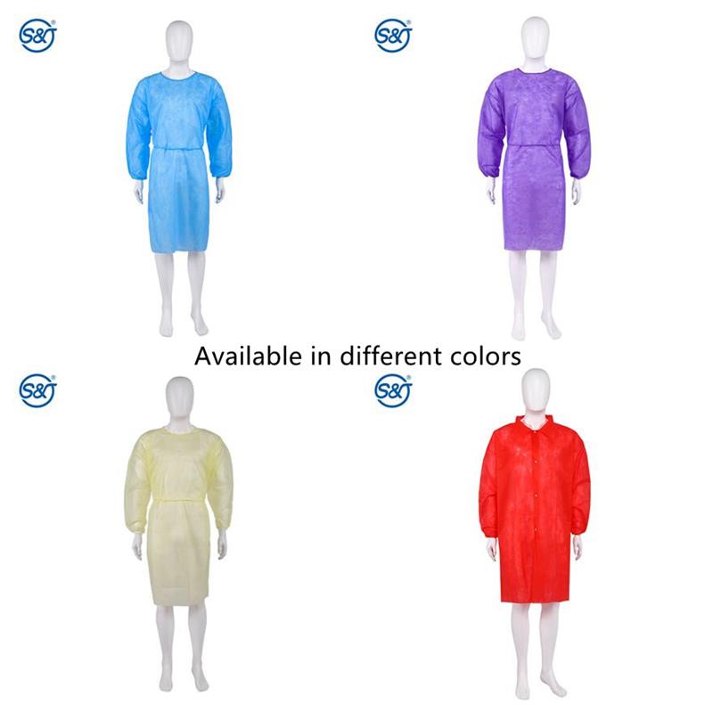 Wholesale Medical Disposable Lab Coats SMS Non Woven PP Stretchable Surgical Lab Gown Hospital Uniform