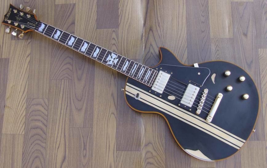 Black ESP Relic guitar single cutaway solid body electric guitar gold hardware Tuneomatic/stoptail bridge direct from fa
