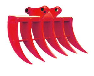 Wholesale 200kg Excavator Brush Rake Durable Steel Construction Curved Tines Customized from china suppliers