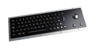 Wholesale Black Industrial Keyboard With Optical Trackball In Full Travel Keys At IP65 Rating from china suppliers