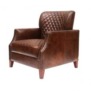 Wholesale High Density Foam Classic Brown Cigar Antique Leather Armchairs from china suppliers
