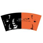Printed PE Coated Paper Cup Fan Food Grade Eco Friendly 6 Colors