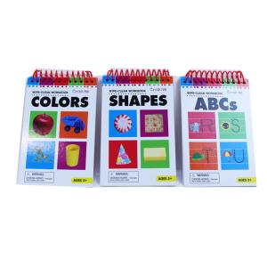 Wholesale 11 Sheets Wipe Clean Workbook Collection Shape Cards color cards ABCs cards 108x165mm flash cards from china suppliers
