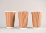 Food Grade Insulated Triple Wall Cups With Lids , FDA Approved Paper