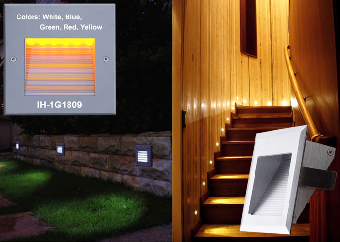 IP65 Soft and Indirect 3020 SMD Recessed LED Wall Lights Warm White 3 Watt