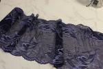 Navy Blue Lingerie Lace Trim 8.85in Width For Multiapplication