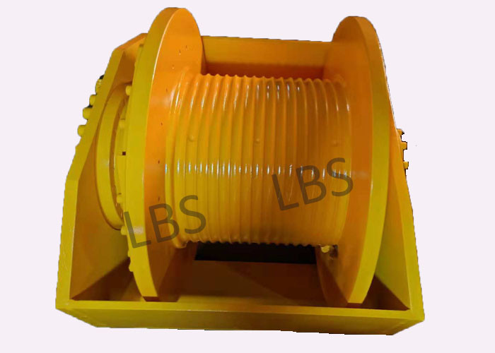 Yellow Color Hydraulic Capstan For Hoisting Appliance Pulling Force