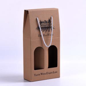 Wholesale Recyclable UV Printing Wine Paper Box With PP Handle from china suppliers