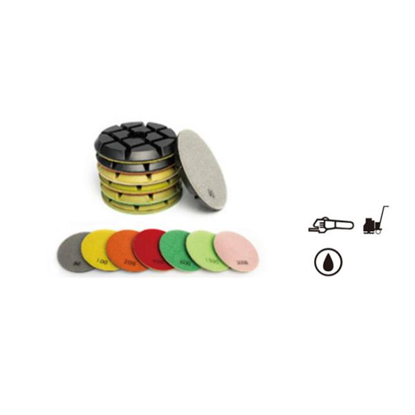 Thickness 10mm Diamond Floor Polishing Buffer Pads For Concrete 80mm 100mm