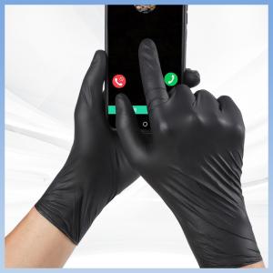 Wholesale Antistatic Disposable PVC Gloves Hygienic Hairdressing Black Color from china suppliers