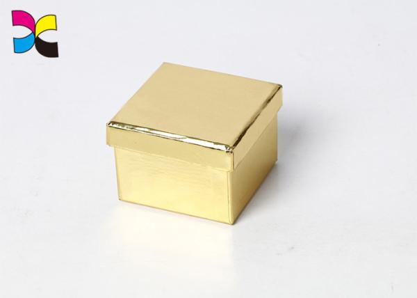 Customized Paper Printed Cardboard Flat Folding Gift Box Golden Color Eco -
