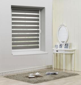 Wholesale fireproof Room Darkening Zebra Shades , Coffee Day And Night Vertical Blinds from china suppliers