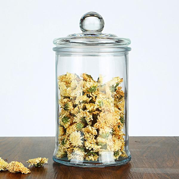 150ml 350ml Empty Glass Bottles , Glass Storage Jars Tea For Candy Tea Packing