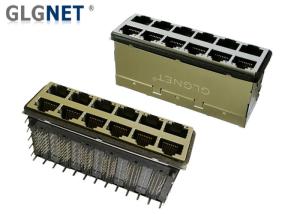 China Side Enter Stacked 10gb Ethernet Rj45 Connector 10G Base T Transformer EMI Gasket on sale