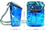 promotional clear waterproof plastic cosmetic packaging handle zipper top pouch