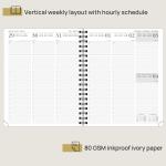 Vertical Layout Weekly Monthly Yearly Planner 100GSM Ivory Paper