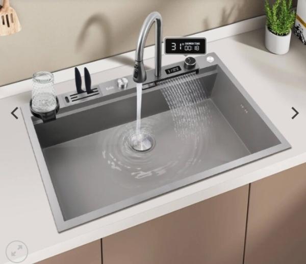 21cm Bowl Depth Apron Stainless Steel Kitchen Sink 3.5 Inch Drain Opening for