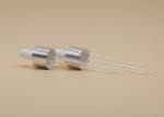 18 / 410 Large Glass Dropper Transparent Pipette Silver Collar For Fluid