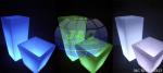Roto Molded LLDPE Plastic LED Square Planters , Rotational Moulding Manufacturer
