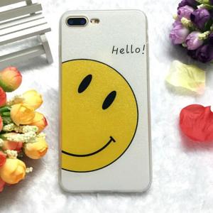Wholesale PC+TPU Silk Grain Cute Smile Expression Back Cover Cell Phone Case For iPhone 7 6s Plus from china suppliers