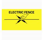 Width 130mm Fence Accessories Yellow Plastic Farm Security Warning Sign