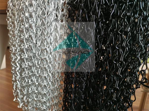 Wall Divider 1.6mm Metal Mesh Drapery Anodized Surface Treatment Aluminium Chain