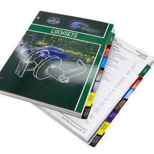 China 8.5 Inch X H11 Inch Coloring Catalog Spiral Notebook Printing With Divider Tabs on sale
