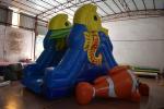 Small Tortoise Inflatable Water Slide / Cute Blow Up Seahorse PVC Slide With