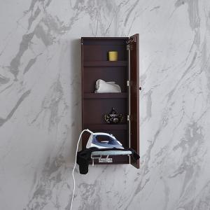 Wholesale NC Painted 3mm Mirror Brown Wooden Built In Wall Ironing Board from china suppliers