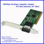 100Mbps NIC Card, PCI Desktop Computer Fiber Optic Network Adapter, SC Fiber,