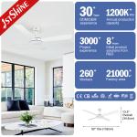 English 1stshine Ceiling Fan with Remote Control Tropical Design 110v/220v CE