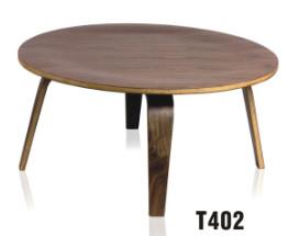 China mid century round bent wood walnut coffee table furniture on sale