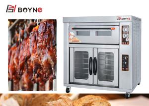 Wholesale Stainless Steel Commercial high temeprature Electric One Deck Two Tray Bakery Oven With Poofer from china suppliers